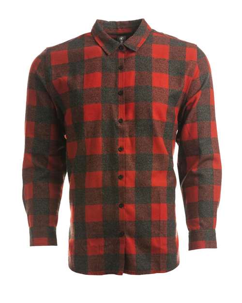 Women&#8216;s No Pocket Yarn-Dyed Long Sleeve Flannel Shirt-Burnside