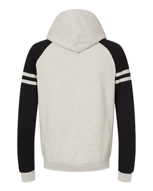 Unisex Nublend® Varsity Colorblocked Raglan Hooded Sweatshirt