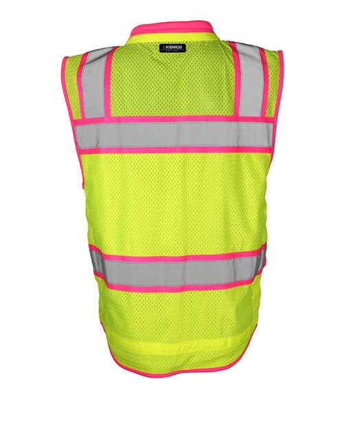 Men's Color Contrast High Performance Surveyors Vest – Back