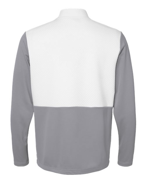 Men's Textured Mixed Media Quarter-Zip Pullover