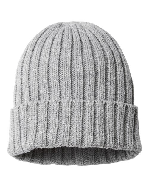 Sustainable Cable Knit Cuffed Beanie-Atlantis Headwear