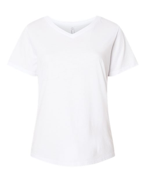 Curvy Collection Women&#39;s Fine Jersey V&#45;Neck Tee-LAT