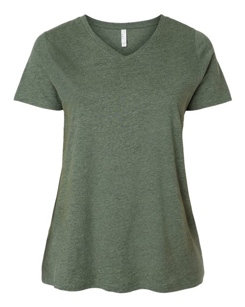 Women's Curvy Collection Fine Jersey V-Neck Tee