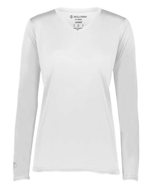 Women&#8216;s Momentum Long Sleeve V-Neck T-Shirt-Holloway