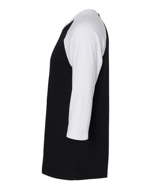 Unisex CVC Three-Quarter Sleeve Tee – Detail