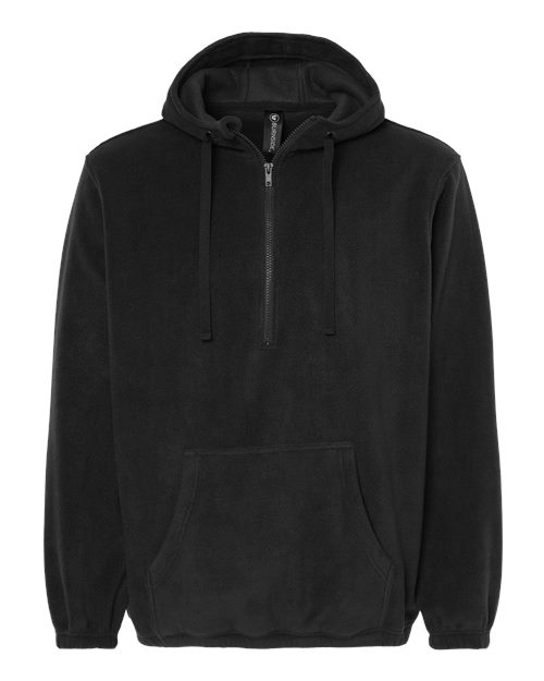 Polar Fleece Quarter&#45;Zip Hooded Pullover-Burnside