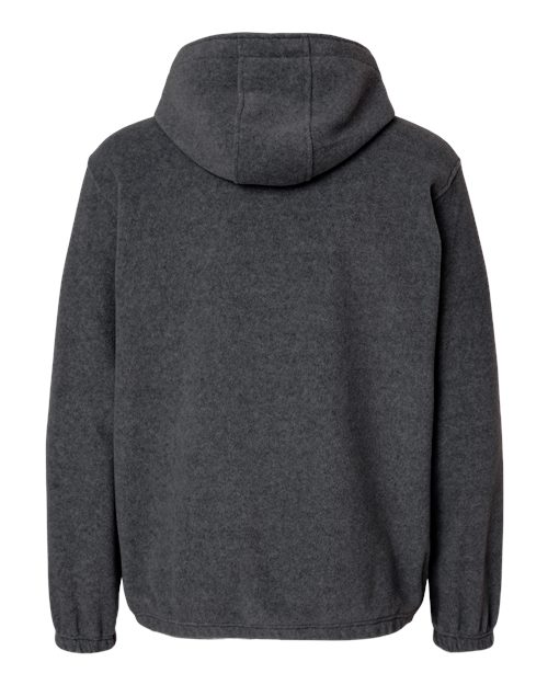 Men's Polar Fleece Quarter-Zip Hooded Pullover