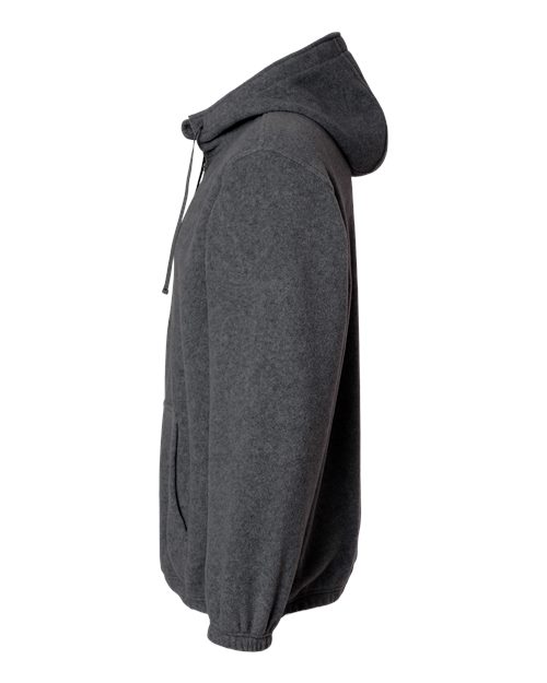 Men's Polar Fleece Quarter-Zip Hooded Pullover
