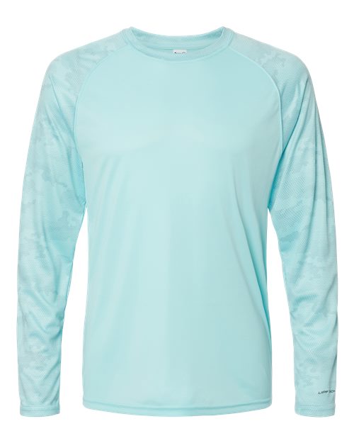 Unisex Cayman Performance Camo Colorblocked Long Sleeve T&#45;Shirt-Paragon