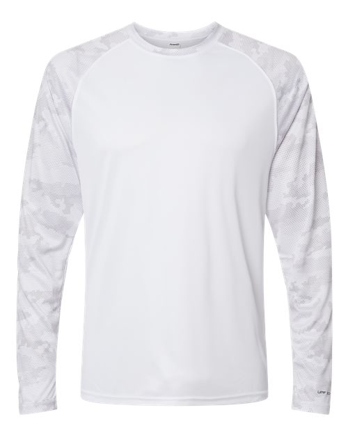 Cayman Performance Camo Colorblocked Long Sleeve T-Shirt-Paragon