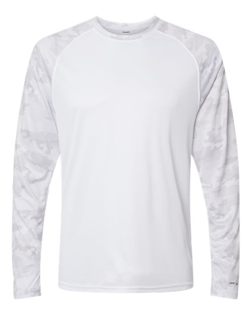 Cayman Performance Camo Colorblocked Long Sleeve T&#45;Shirt-Paragon