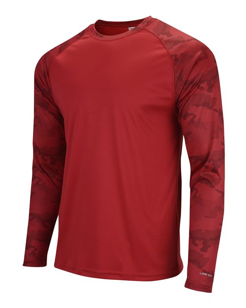 Unisex Cayman Performance Camo Colorblocked Long Sleeve T-Shirt – Side