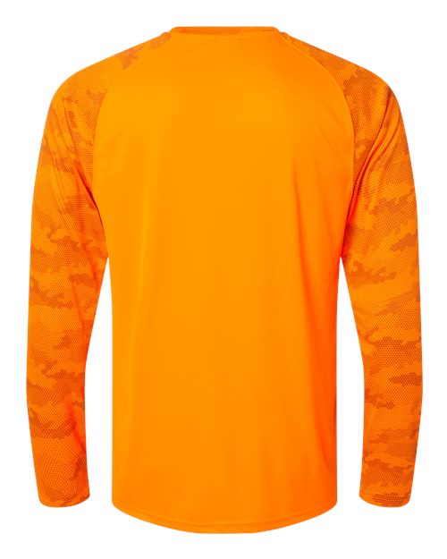 Unisex Cayman Performance Camo Colorblocked Long Sleeve T-Shirt