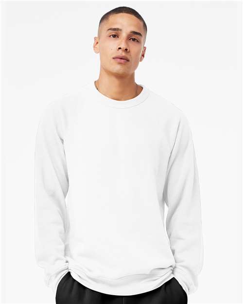 BELLA + CANVAS 3901 Unisex Sponge Fleece Raglan Crewneck Sweatshirt Model Shot