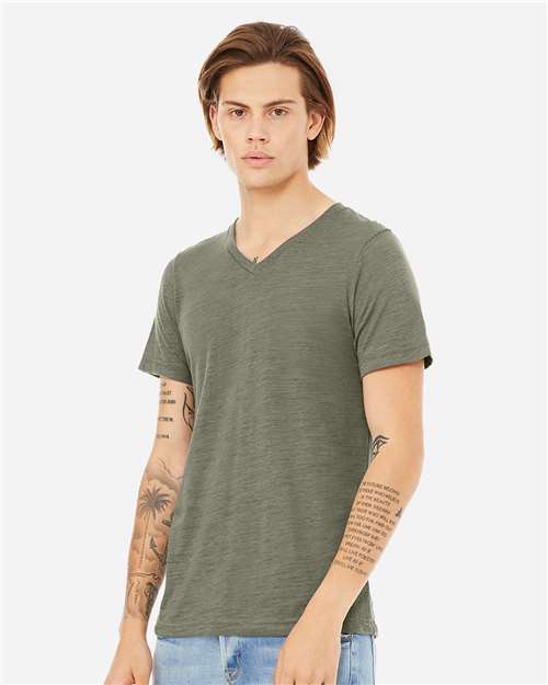 Unisex Textured Jersey V-Neck Tee