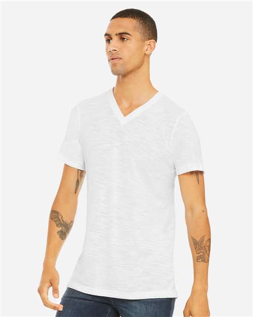 Unisex Textured Jersey V-Neck Tee