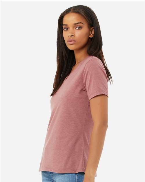 Women's Relaxed Heather CVC V-Neck Tee