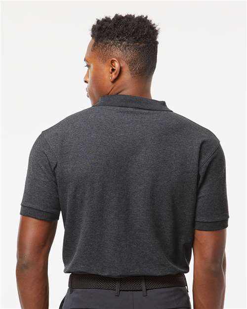 Men's 50/50 Sport Pique Polo – On Model – Back
