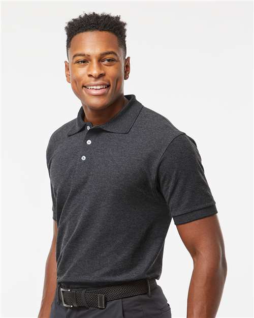 Men's 50/50 Sport Pique Polo – On Model – Side