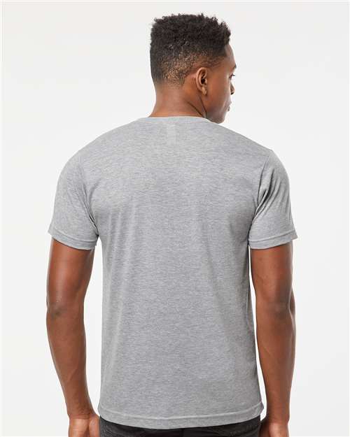 Men's Poly-Rich V-Neck T-Shirt – On Model – Back