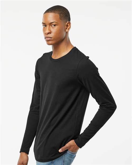 Unisex Premium Cotton Long Sleeve T-Shirt – On Model – Side
