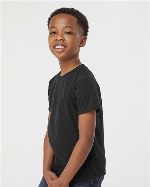 Youth Poly-Rich T-Shirt – On Model – Side
