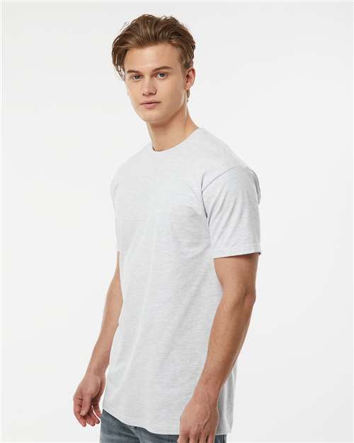 Unisex Heavyweight Jersey T-Shirt – On Model – Side