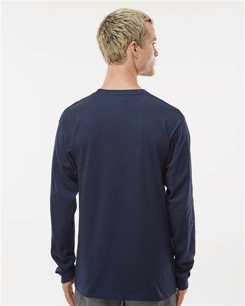 Unisex Heavyweight Jersey Long Sleeve T-Shirt – On Model – Back