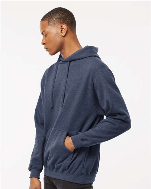Unisex Fleece Hooded Sweatshirt – On Model – Side