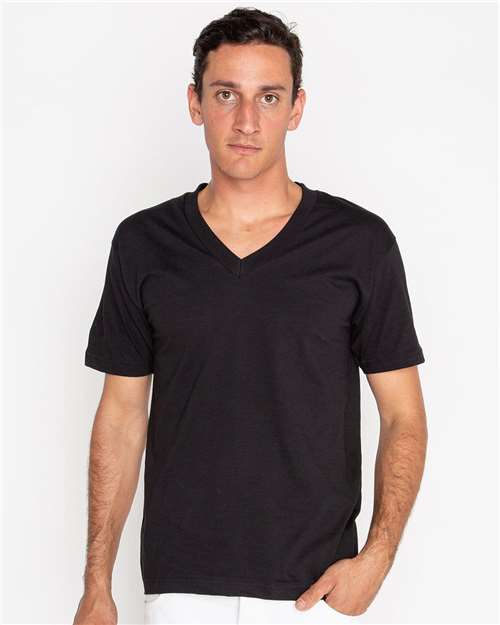 Unisex USA-Made Fine Jersey V-Neck T-Shirt