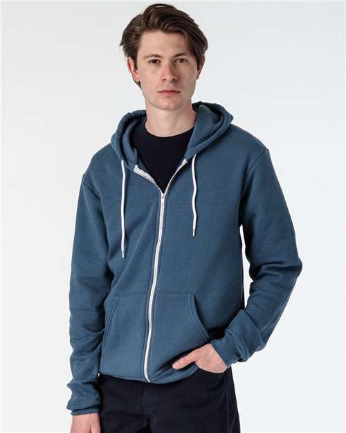 Unisex USA-Made Flex Fleece Full-Zip Hooded Sweatshirt