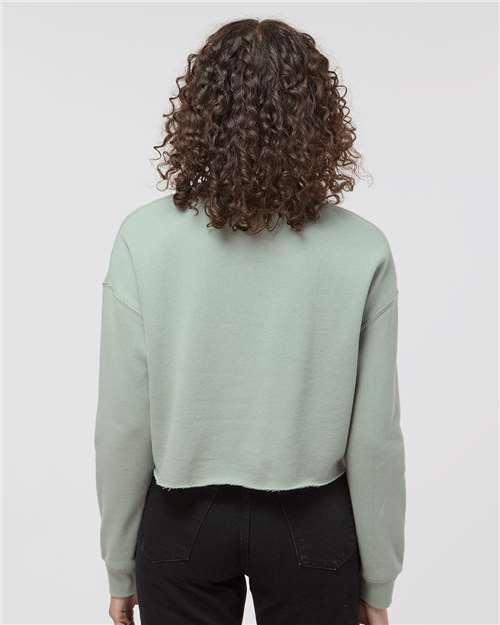 Women's Lightweight Crop Crewneck Sweatshirt – On Model – Back