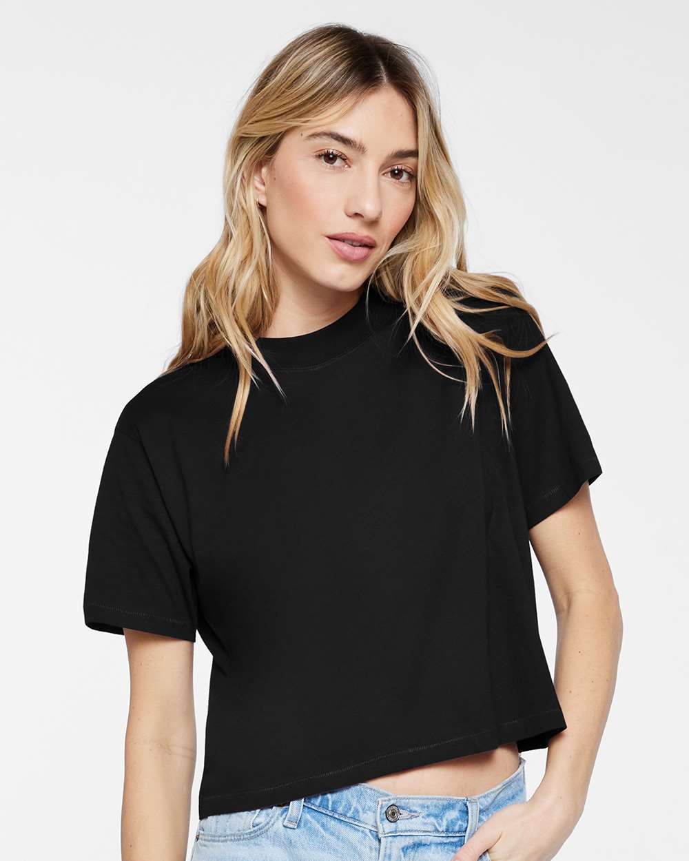 🔥 LAT Women's Boxy Tee Short Sleeve T Shirt Top Relaxed Fit Blend Up To XL 3518 - Picture 3 of 37