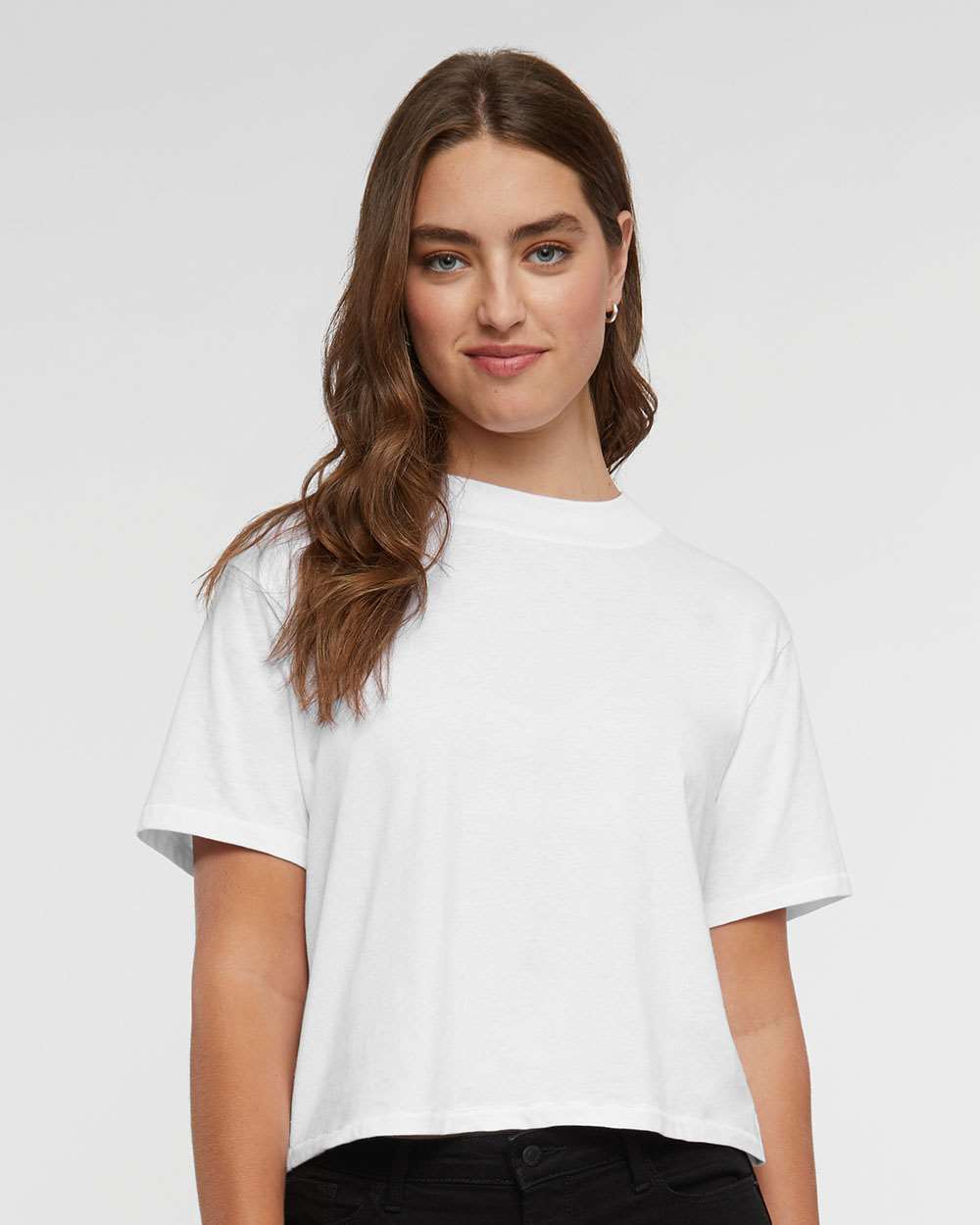 🔥 LAT Women's Boxy Tee Short Sleeve T Shirt Top Relaxed Fit Blend Up To XL 3518 - Picture 9 of 37