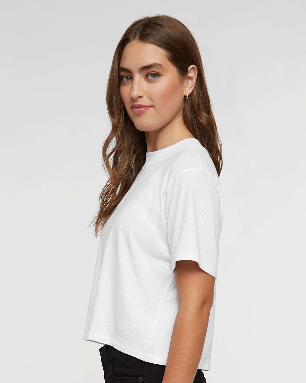 🔥 LAT Women's Boxy Tee Short Sleeve T Shirt Top Relaxed Fit Blend Up To XL 3518 - Picture 8 of 37