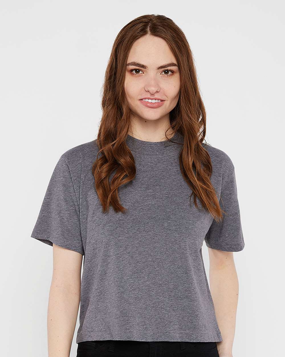 🔥 LAT Women's Boxy Tee Short Sleeve T Shirt Top Relaxed Fit Blend Up To XL 3518 - Picture 15 of 37