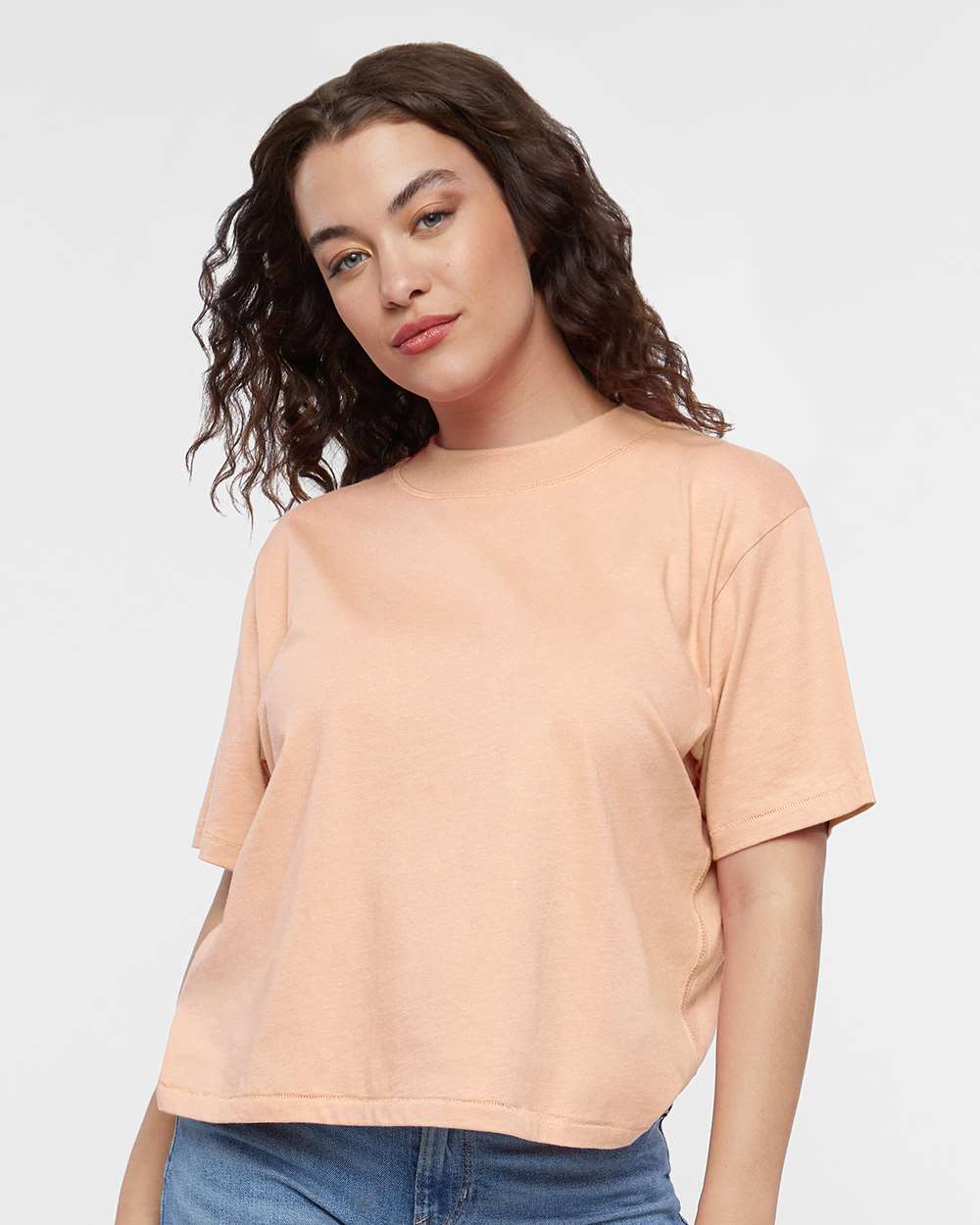 🔥 LAT Women's Boxy Tee Short Sleeve T Shirt Top Relaxed Fit Blend Up To XL 3518 - Picture 27 of 37