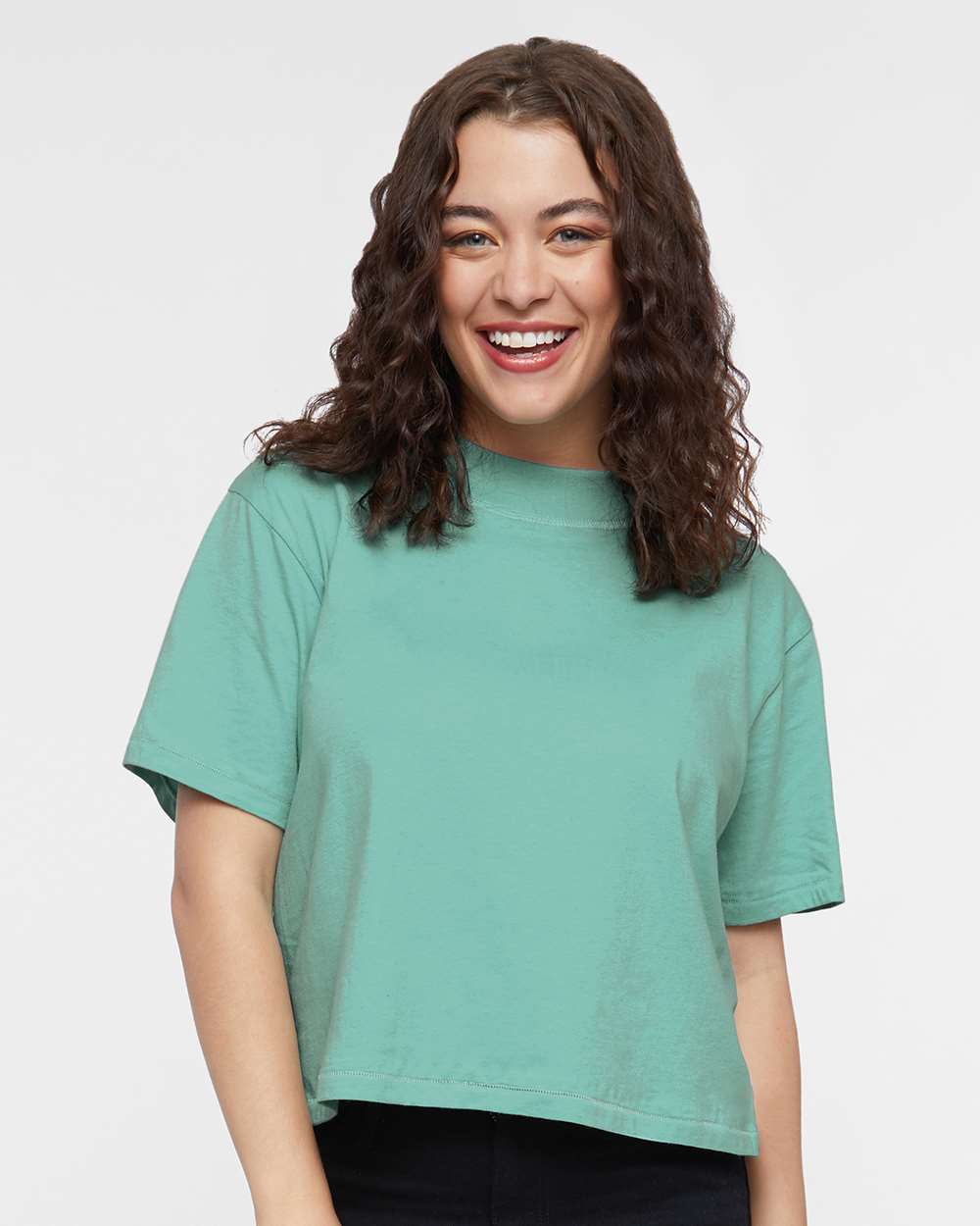 🔥 LAT Women's Boxy Tee Short Sleeve T Shirt Top Relaxed Fit Blend Up To XL 3518 - Picture 33 of 37