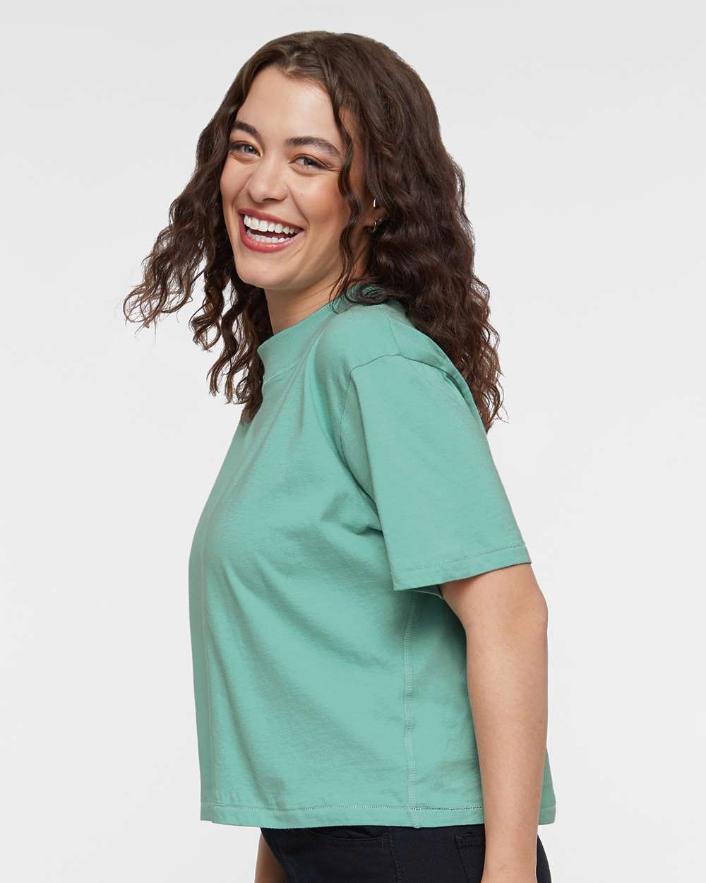 🔥 LAT Women's Boxy Tee Short Sleeve T Shirt Top Relaxed Fit Blend Up To XL 3518 - Picture 32 of 37
