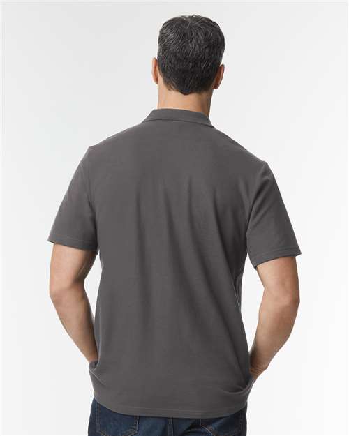 Unisex Softstyle® Pique Polo – On Model – Back
