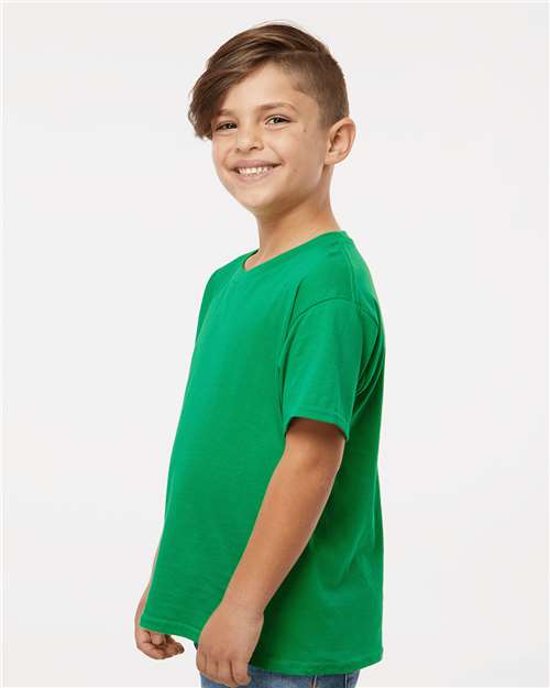 Youth Softstyle® T-Shirt – On Model – Side