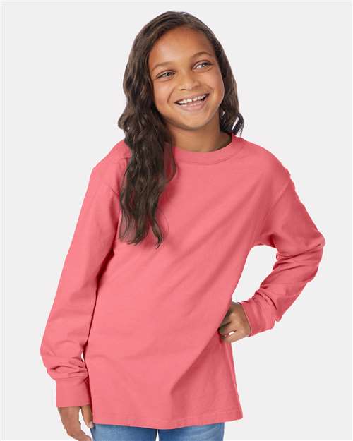 Youth Garment-Dyed Long Sleeve T-Shirt