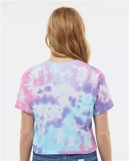 Women's Tie-Dyed Crop T-Shirt – On Model – Back