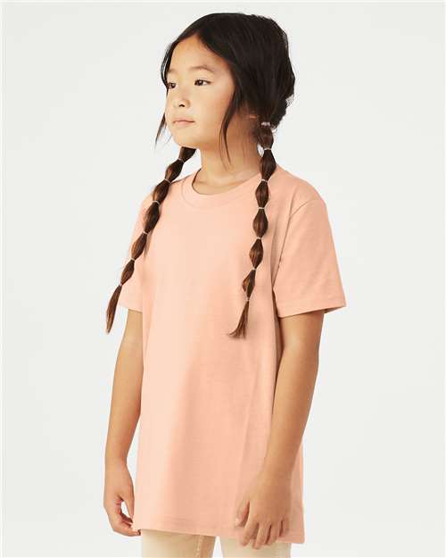 Youth CVC Jersey Tee – On Model – Side