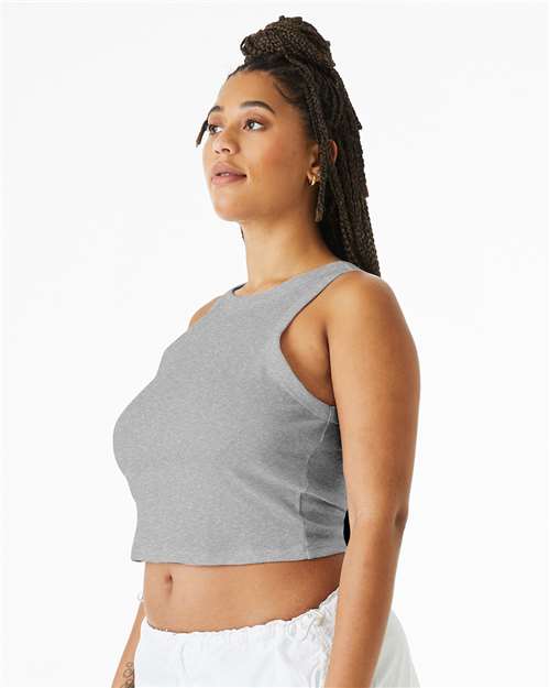 Women's Micro Rib Racer Tank – On Model – Side