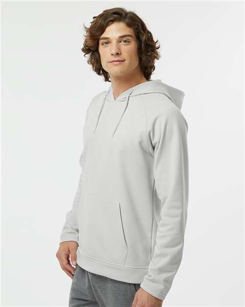 Unisex Vail Performance Fleece Hooded Sweatshirt – On Model – Side