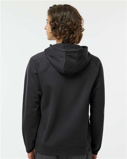 Unisex Vail Performance Fleece Hooded Sweatshirt – On Model – Back