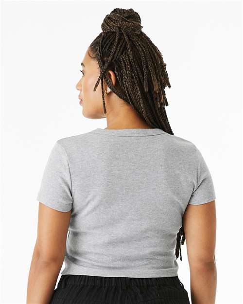 Women's Micro Rib Baby Tee – On Model – Back