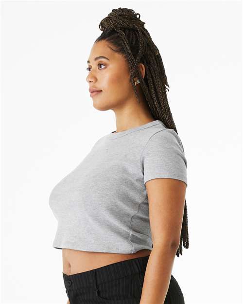 Women's Micro Rib Baby Tee – On Model – Side