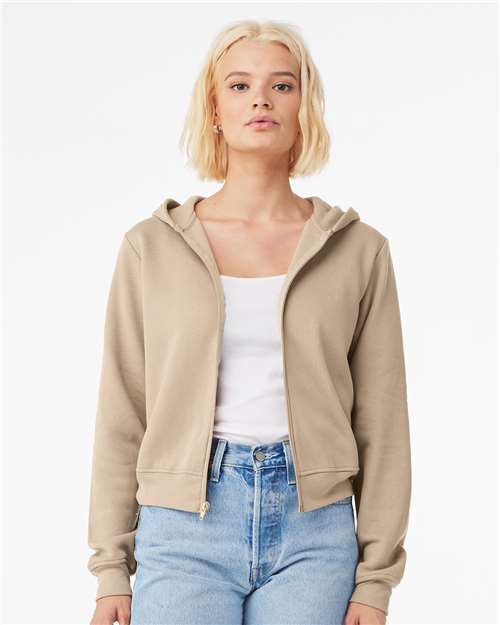 Women&#39;s FWD Fashion Sponge Fleece Full&#45;Zip Hoodie Sweatshirt-BELLA &#43; CANVAS